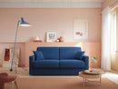 Divano Letto 3 Posti 186x92x96 cm Chris in Tessuto Azzurro-4