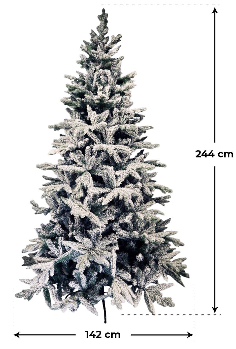 Albero di Natale Artificiale Innevato 244 cm 2003 Rami  Abete Cibele Verde-3