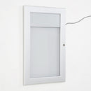 Bacheca con Apertura a Battente 30,1x48,7x2,3 cm in Alluminio con Led Silver-1