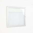 Bacheca con Apertura a Battente 51,5x48,7x2,3 cm in Alluminio con Led Silver-1