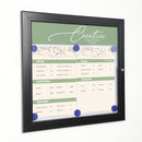 Bacheca con Apertura a Battente 51,5x48,7x2,3 cm in Alluminio con Led Nera-2