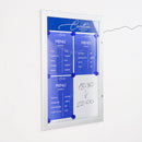 Bacheca con Apertura a Battente 51,5x79,0x2,3 cm in Alluminio con Led Silver-5