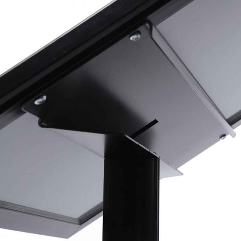 Espositore a Leggio con Piantana 50,5x47,7x2,3 cm in Alluminio con Led Porta Menù Nera-3