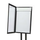 Espositore a Leggio con Piantana 51,4x79 cm in Alluminio con Led Porta Menù Nera-4