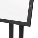 Espositore a Leggio con Piantana 51,4x79 cm in Alluminio con Led Porta Menù Nera-6