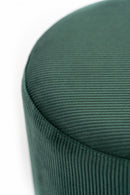 Pouf in Tessuto Vellutato Ø36 cm Verde-2