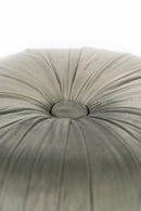 Pouf in Tessuto Vellutato Ø36 cm Grigio-4