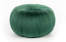 Pouf in Tessuto Vellutato Ø36 cm Verde-1