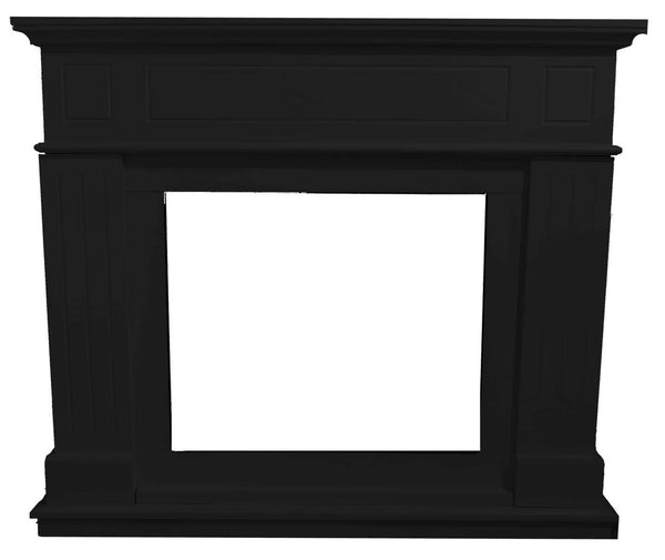 Cornice da Pavimento per Inserto Camino Elettrico 110x94,9x24,9 cm in MDF Sined Pienza Nero sconto