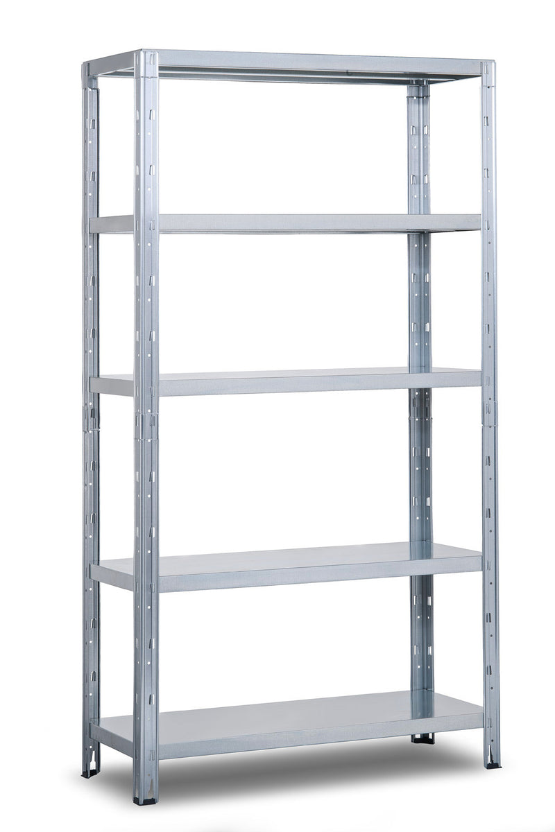 Scaffale in Metallo ad Incastro 5 Ripiani 120x50xh188 cm Crosser Zincato-1