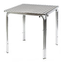Tavolo Impilabile 70x70x70 h cm in Alluminio Silver-1