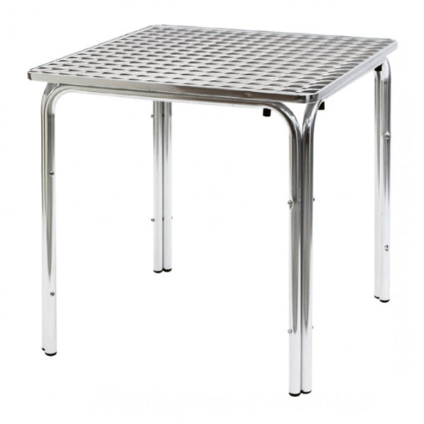 Stapelbarer Tisch 70x70x70 h cm in Silber Aluminium online