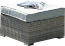 Tavolino da Giardino 66x66x32 cm in Rattan Sintentico Beige Vorghini Barbados-1