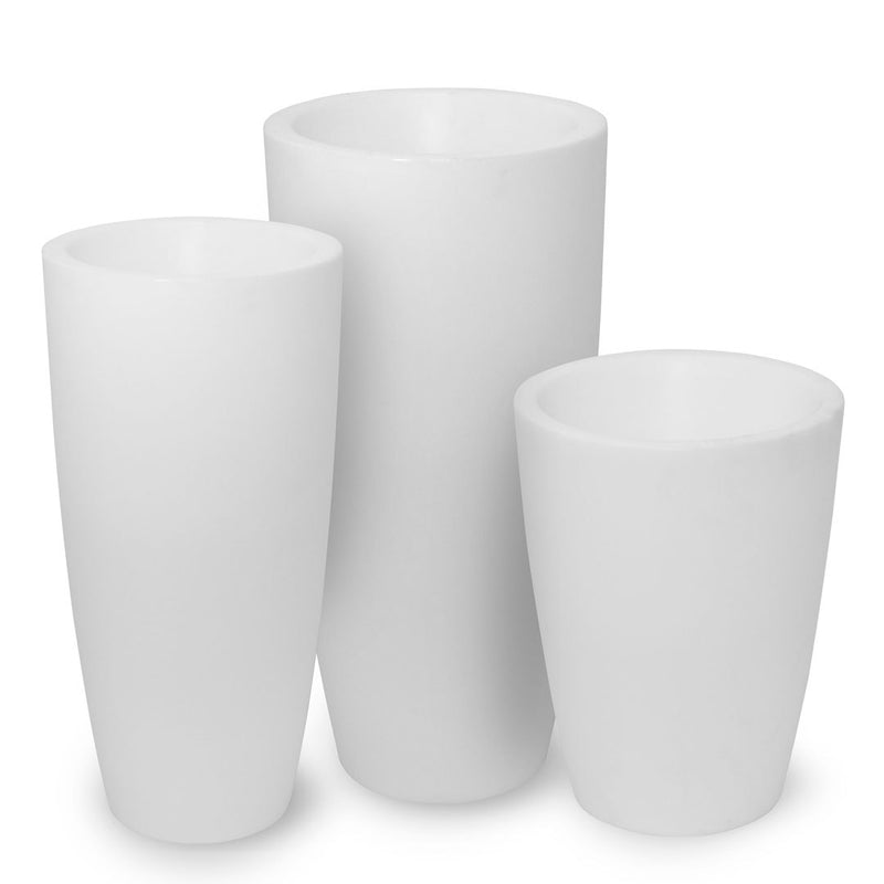 Vaso Luminoso da Giardino a LED Ø43 cm in Resina 5W Cypress Bianco Freddo-4