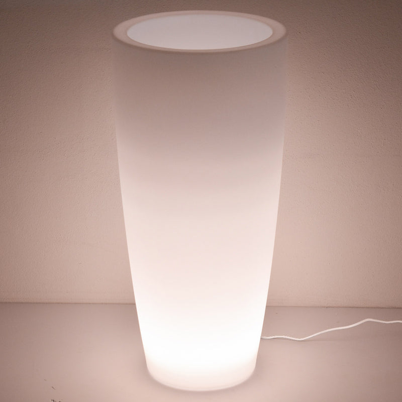 Vaso Luminoso da Giardino a LED Ø43 cm in Resina 5W Cypress Bianco Neutro-3