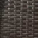 Dondolo  204x112x150 cm in Acciaio e Rattan PE Grigio e Marrone-8