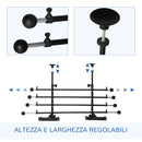 Griglia Divisoria per Auto 85-140x40-50 cm in Ferro e ABS Nero-6