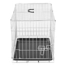 Gabbia per Cani Pieghevole in Metallo Doppia Apertura 91x61x67 cm -9