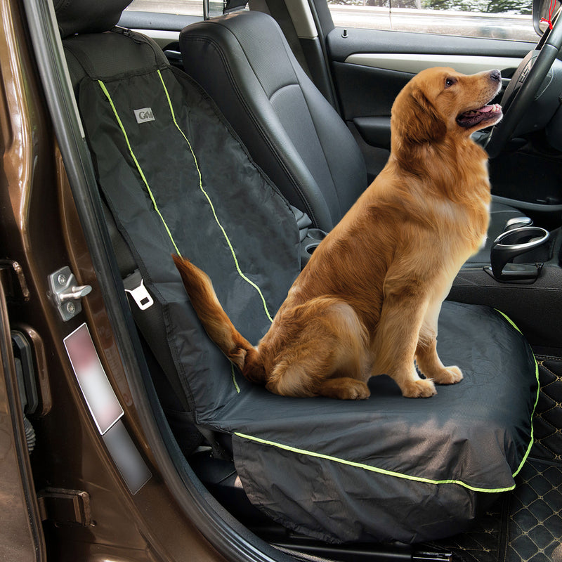 Telo Coprisedile Anteriore per Auto per Animali Domestici Nero 106x52 cm -1