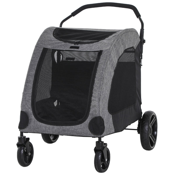 Kinderwagen für mittelgroße Hunde 98 x 82 x 110 cm aus Aluminium und grauem Oxford-Stoff prezzo