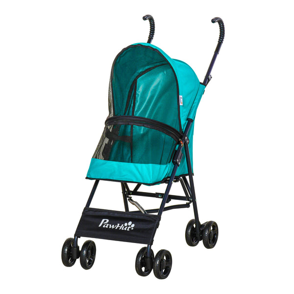 prezzo Zusammenklappbarer Kinderwagen für kleine Hunde 65 x 42 x 94 cm aus Stahl und grünem Oxford-Stoff