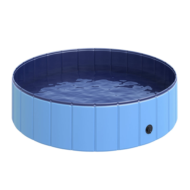 Piscina per Animali Domestici in Plastica Bordo Stabile 120x30 cm Blu -1