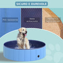 Piscina per Animali Domestici in Plastica Bordo Stabile 120x30 cm Blu -8