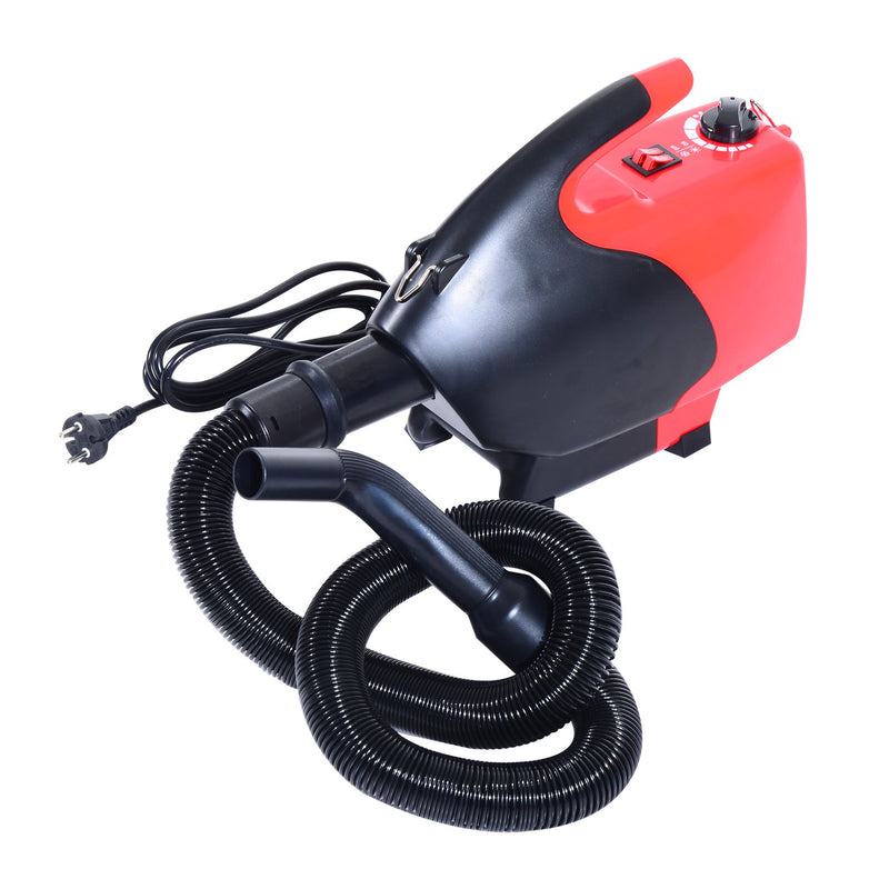 Soffiatore per Cani 2400W Ø26x40 cm Rosso e Nero -1