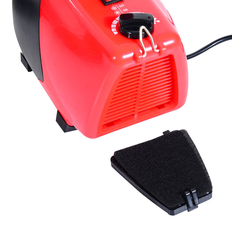 Soffiatore per Cani 2400W Ø26x40 cm Rosso e Nero -3