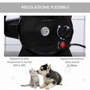 Soffiatore per Cani 2400W Velocità e Temperatura Regolabili Nero-4