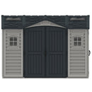 Casetta Box Da Giardino 326x240x235 cm in PVC Grigio/Grigio Scuro-7