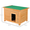 Cuccia per Cani Impermeabile da Esterno in Legno di Abete 85x58x58 cm -3