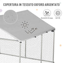 Recinto per Animali Domestici Cani Cuccioli 230x230x172 cm in Rete Zincata -6