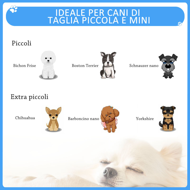 Cuccia per Cani Taglia Piccola 59x75x66 cm in Plastica Blu e Grigia-7