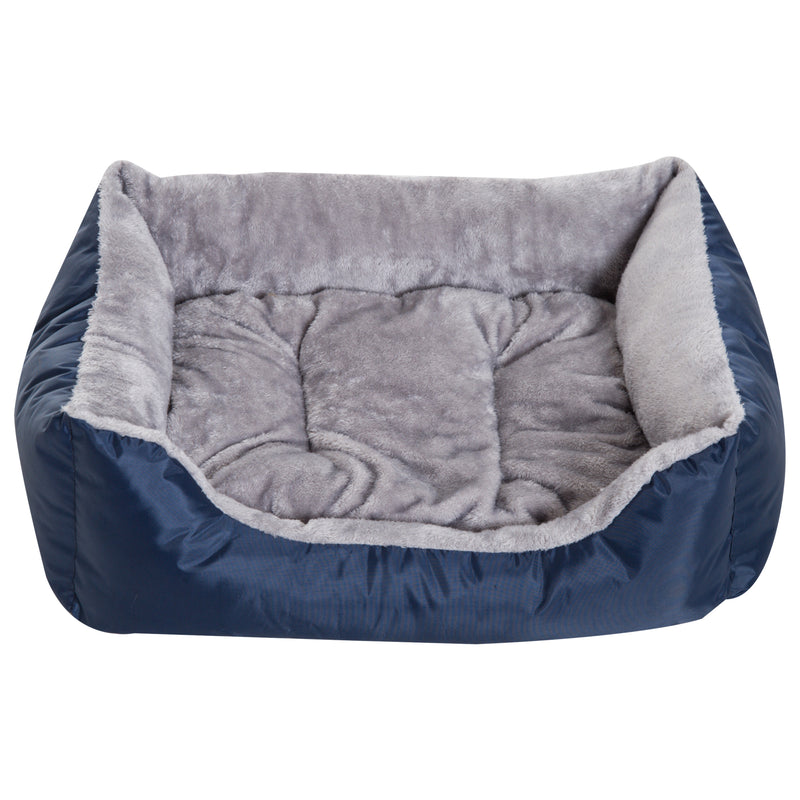 Cuccia Letto per Cane Gatto con Cuscino Imbottito Grigio blu 65x53x20 cm -4