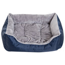 Cuccia Letto per Cane Gatto con Cuscino Imbottito Grigio blu 88x70x20 cm -1