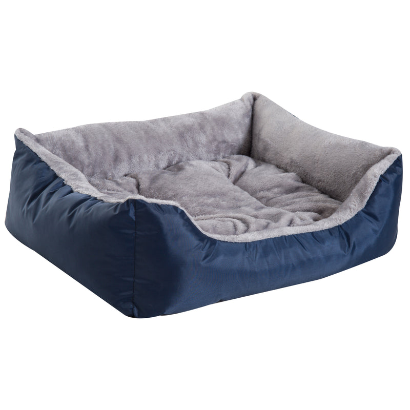 Cuccia Letto per Cane Gatto con Cuscino Imbottito Grigio blu 88x70x20 cm -4