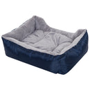 Cuccia Letto per Cane Gatto con Cuscino Imbottito Grigio blu 88x70x20 cm -5