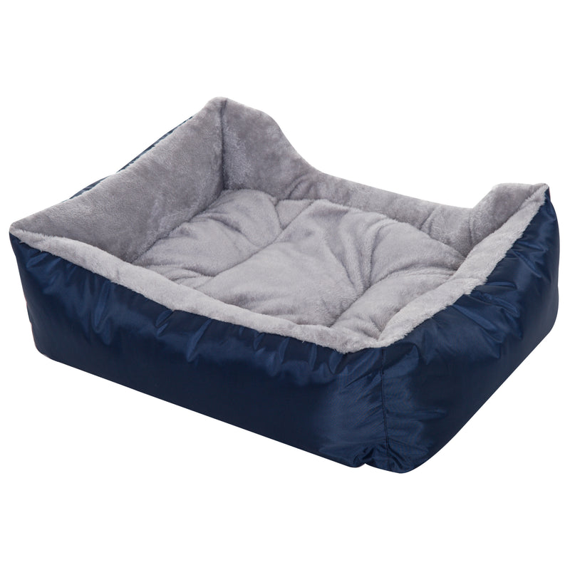 Cuccia Letto per Cane Gatto con Cuscino Imbottito Grigio blu 88x70x20 cm -5