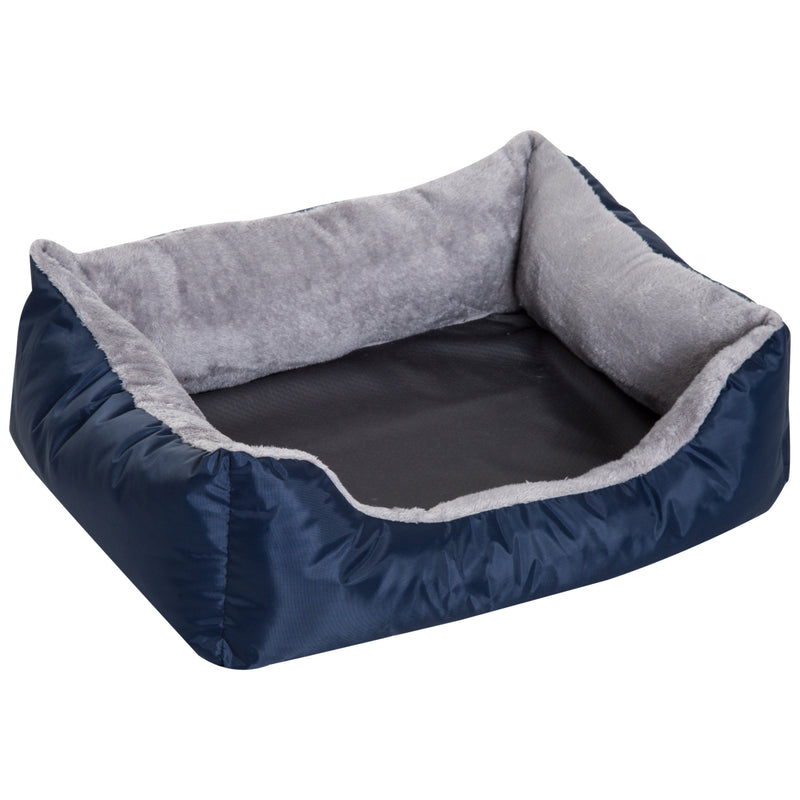 Cuccia Letto per Cane Gatto con Cuscino Imbottito Grigio blu 88x70x20 cm -6