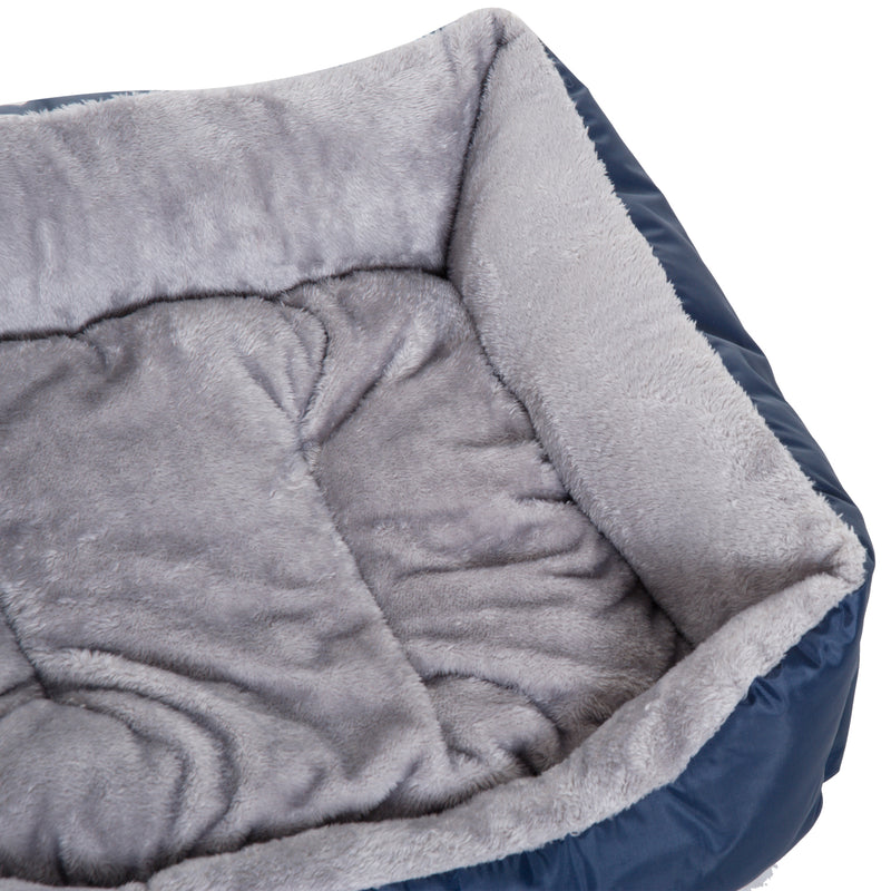 Cuccia Letto per Cane Gatto con Cuscino Imbottito Grigio blu 88x70x20 cm -8