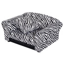 Cuccia Divano per Cani e Gatti con Cuscino Stampa Zebra 66x44x30 cm -5