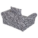 Cuccia Divano per Cani e Gatti con Cuscino Stampa Zebra 66x44x30 cm -6