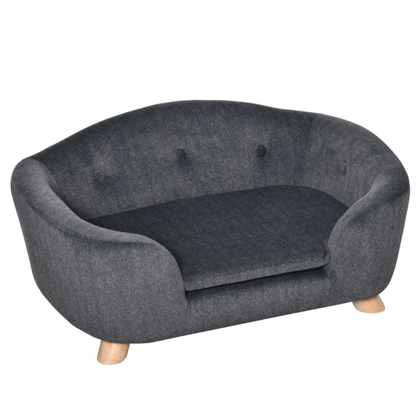 Sofa für Hunde und Katzen Gepolstert 70x47x30 cm in anthrazitgrauem Plüsch online