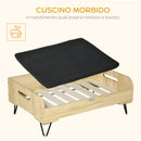 Cuccia per Cani e Gatti 82x56x31,5 cm in MDF e Acciaio Nero-8