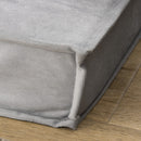 Cuccia per Cani e Gatti 99x71x28 cm in Tessuto Effetto Velluto Grigio-9