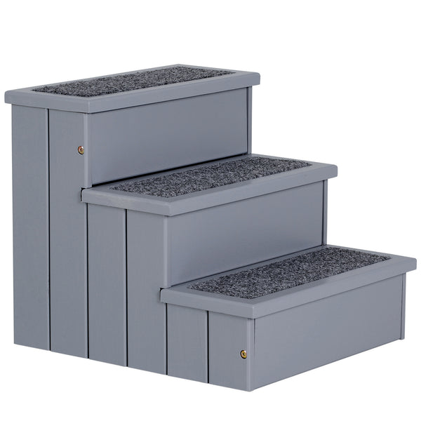 Hundeleiter 3 Stufen 40,5x44,5x38 cm in Grey Pine Wood acquista