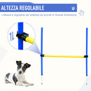 Set Ostacoli Slalom e Tunner per Addestramento Cani con Sacca di Trasporto  Giallo e Blu-5