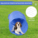 Set Ostacoli Slalom e Tunner per Addestramento Cani con Sacca di Trasporto  Giallo e Blu-6