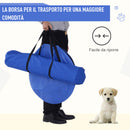 Set Ostacoli Slalom e Tunner per Addestramento Cani con Sacca di Trasporto  Giallo e Blu-7